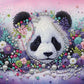 DIY Pearl Painting With Frame - Handmade Self-Adhesive Pearls - Panda (25*25cm)