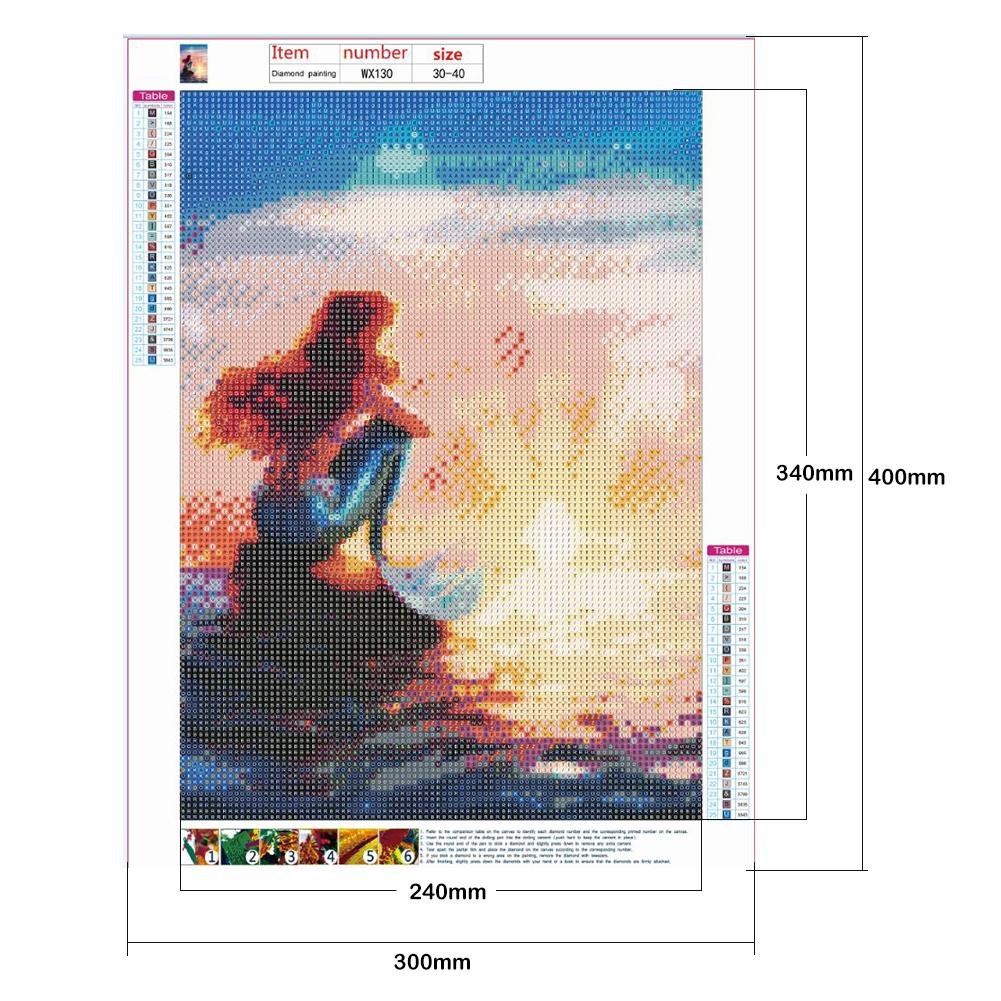 Diamond Painting - Full Round - Thinking Mermaid Princess