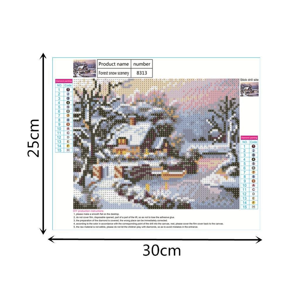 Diamond Painting - Full Round - Snow House 3