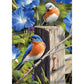 5D Diy Diamond Painting Kit Full Round Beads Birds Petunia