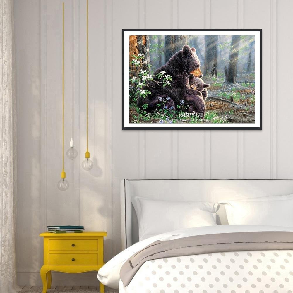 Diamond Painting - Full Round - Black Bears