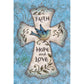 5D Diy Diamond Painting Kit Full Round Beads Faith,Hope,Love Cross