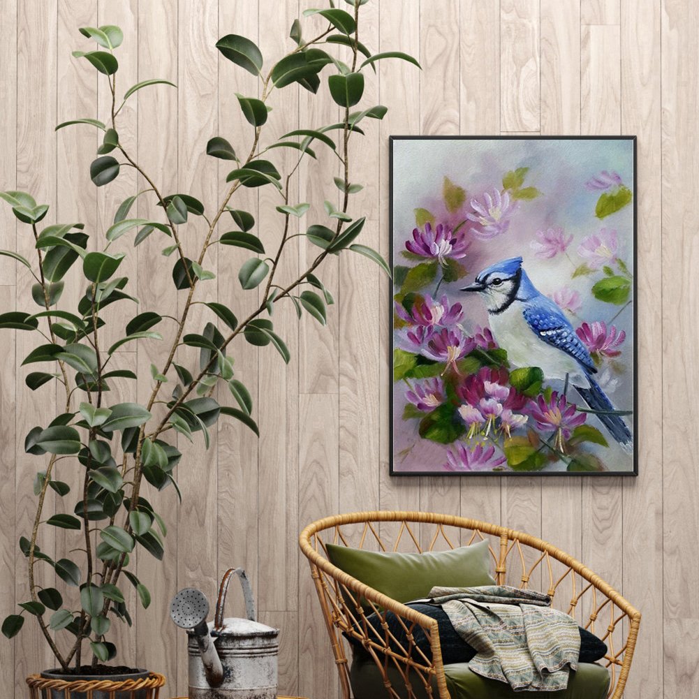 Diamond Painting - Full Round - Bird Flower C
