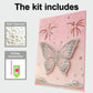 DIY Pearl Painting With Frame - Handmade Self-Adhesive Pearls - Butterfly (30*40cm) E