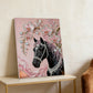 DIY Pearl Painting With Frame - Handmade Self-Adhesive Pearls - Horse (30*40cm) B