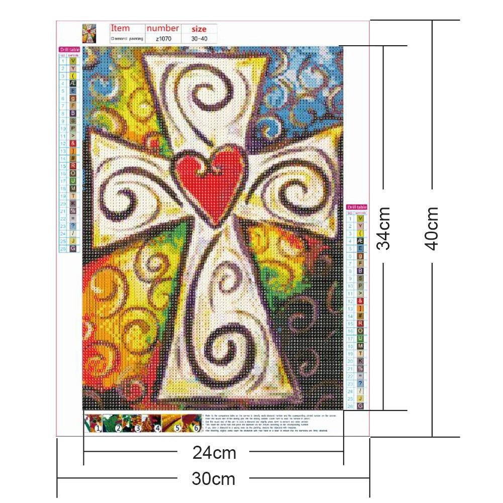 Diamond Painting - Full Round - Love and Cross 2