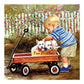 Paint By Number Oil Painting Boy Car Dogs (40*40cm)