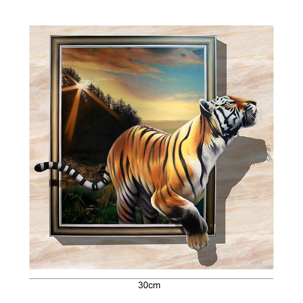 5D DIY Diamond Painting Kit - Full Round - Tiger In The Picture