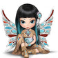 5D Diy Diamond Painting Kit Full Round Beads Big Eyes Doll(40*40cm)