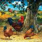 5D Diy Diamond Painting Kit Full Round Beads Village Fowl
