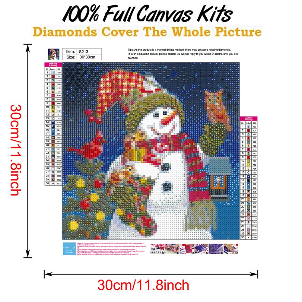 Diamond Painting - Full Round - Snowman Q