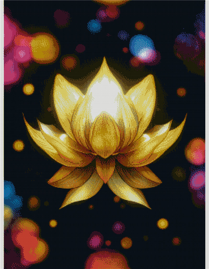 Lotus Flower | Full Round/Square Diamond Painting Kits 50x70cm 60x80cm