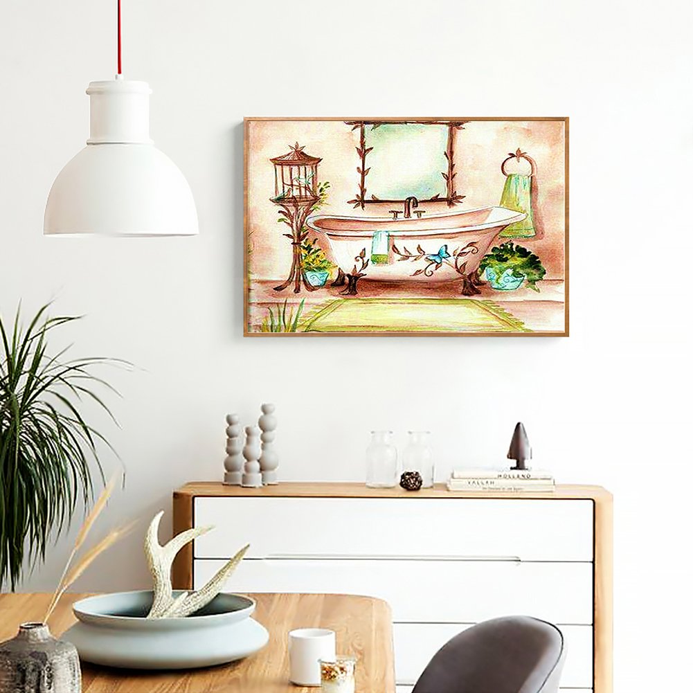 Diamond Painting - Full Round - Bathtub A
