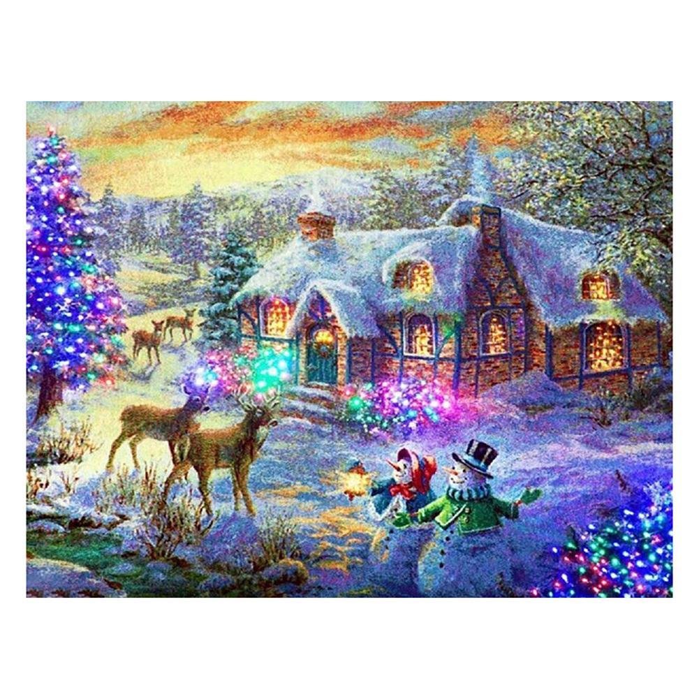 5D Diy Diamond Painting Kit Full Round Beads Christmas