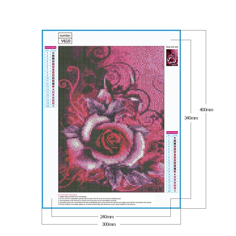 Diamond Painting - Full Round - Rose