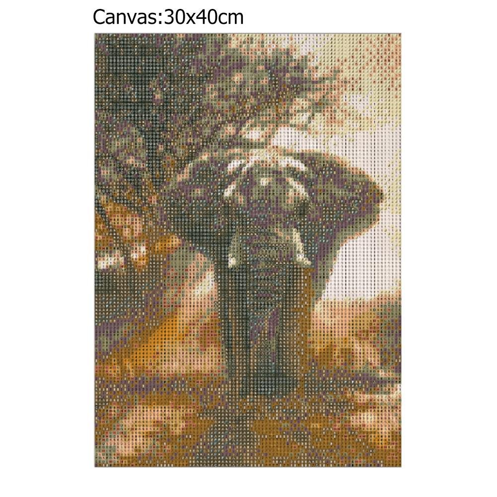 Diamond Painting - Full Round - Standing Elephant