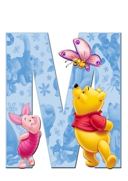 Diamond Paintings Art Full Square Drill Letter M Winnie The Pooh