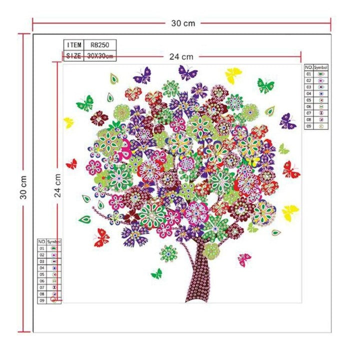 Diamond Painting - Crystal Rhinestone - Butterfly Tree¡¾diamondpaintingsart¡¿