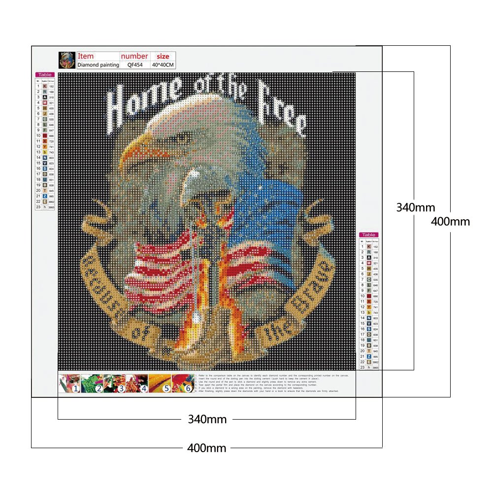 Diamond Painting - Full Round - Eagle (40*40cm) B