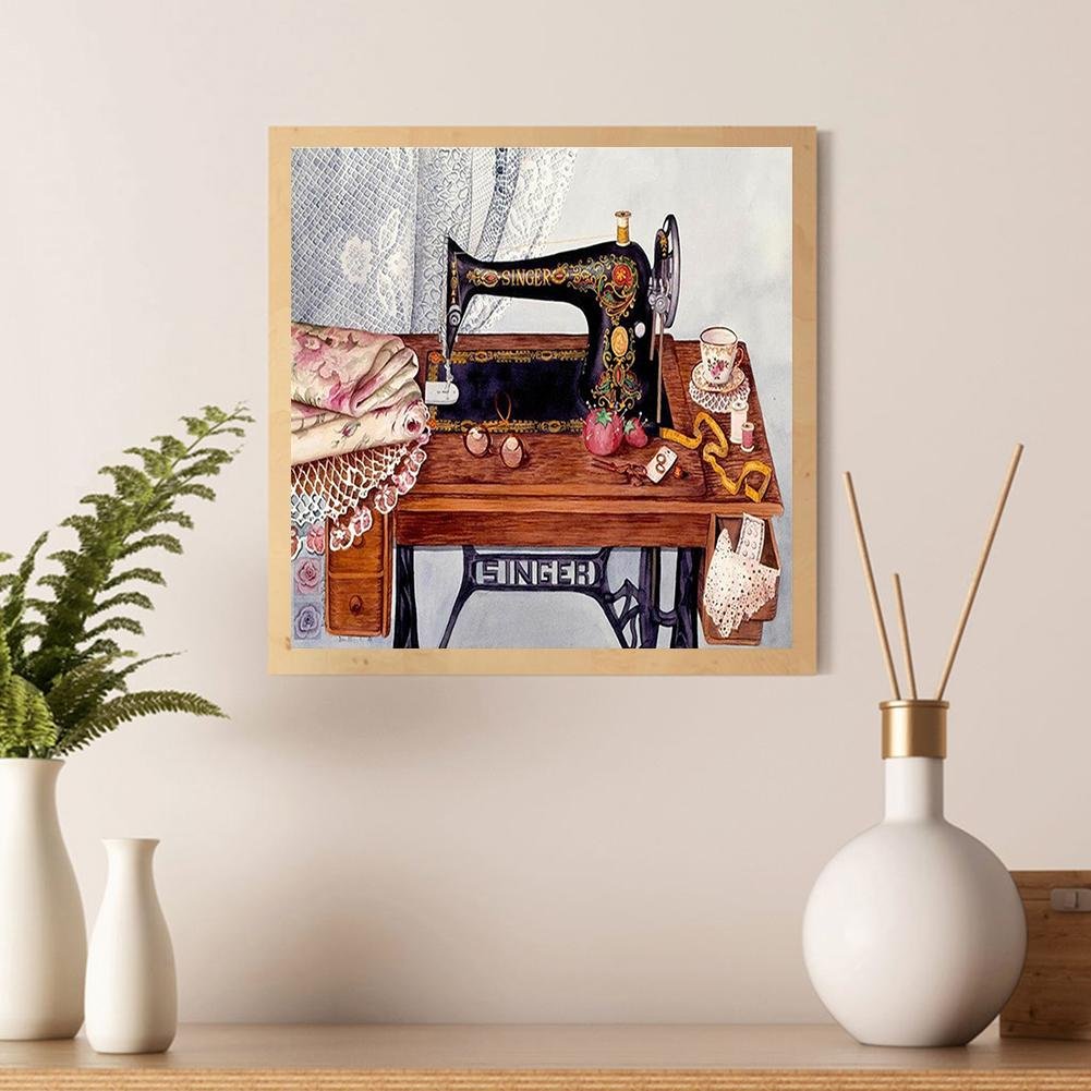 Diamond Painting - Full Round - Sewing Machine B