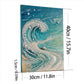 DIY Pearl Painting With Frame - Handmade Self-Adhesive Pearls - Waves (30*40cm) A
