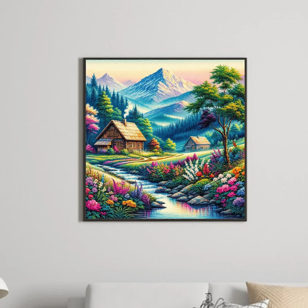 Diamond Painting - Full Round / Square - Village View