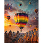 5D Diy Diamond Painting Kit Full Round Beads Hot Air Balloon