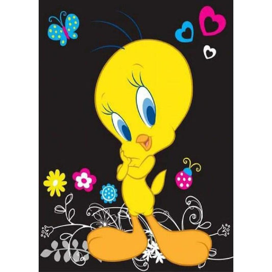 5D Diy Diamond Painting Kit Full Round Beads Tweety Bird