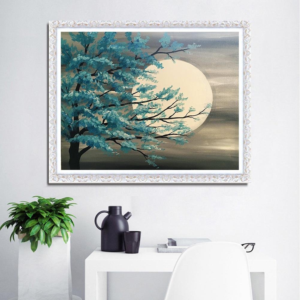 5D DIY Diamond Painting Kit - Full Round - Full Moon Tree