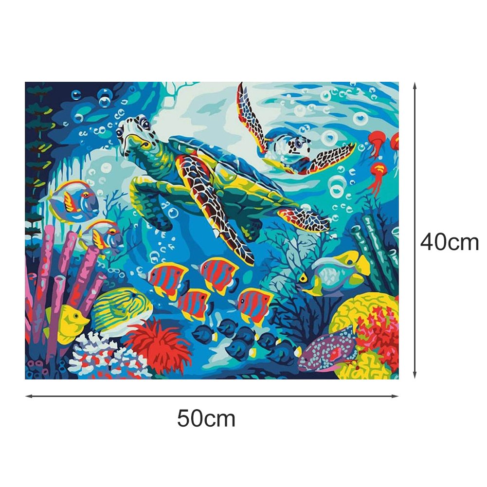 Paint By Number - Oil Painting - Sea Turtle (40*50cm) B