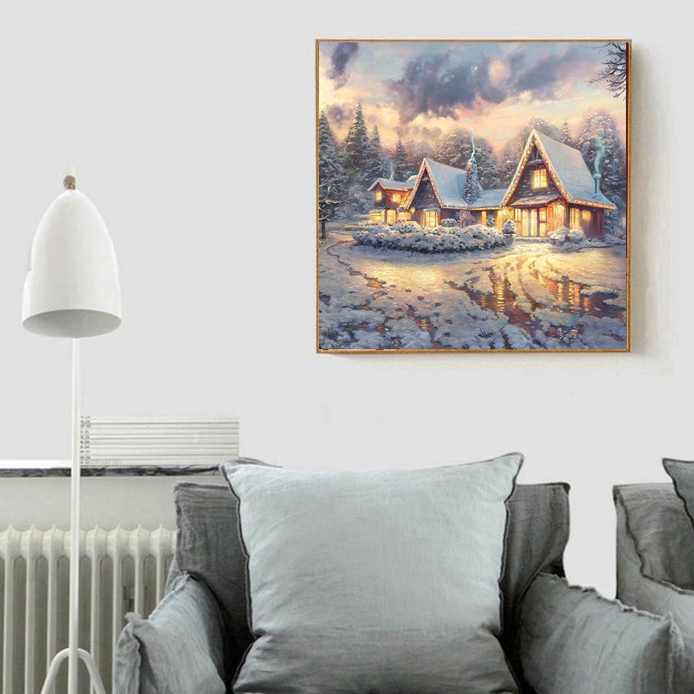 Diamond Painting - Full Round - Snow Scene D