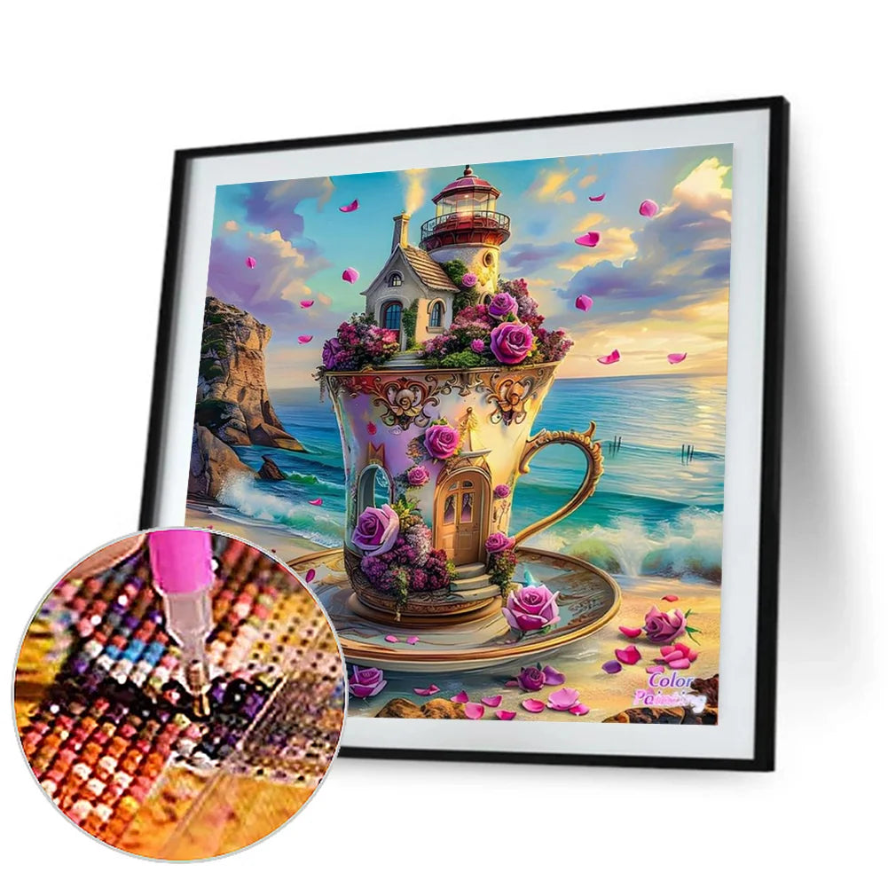 Diamond Painting - Full Round / Square - Teacup Castle