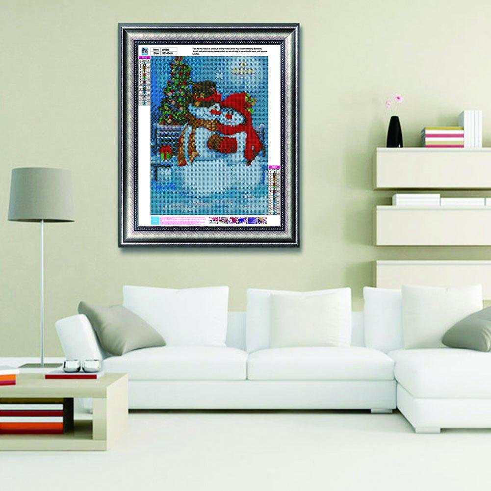 Diamond Painting - Full Round - Snowman T