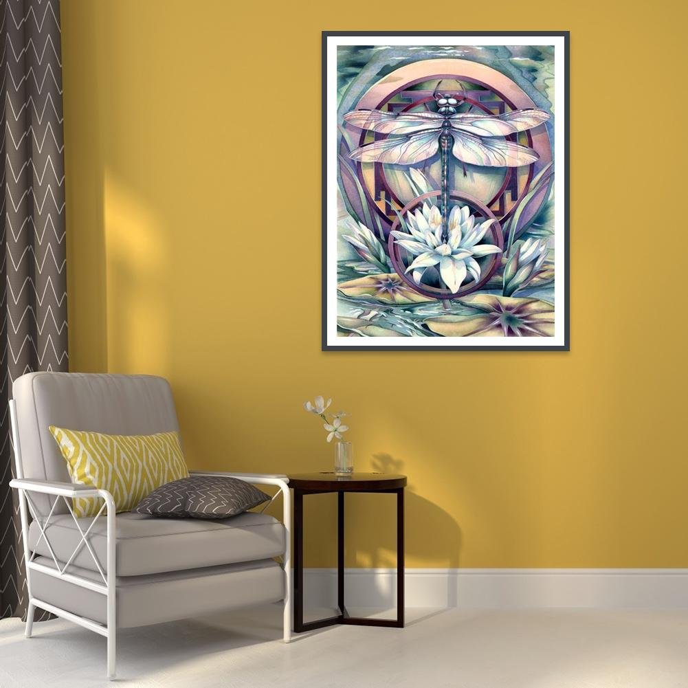 5D DIY Diamond Painting Kit - Full Round - Dragonfly D