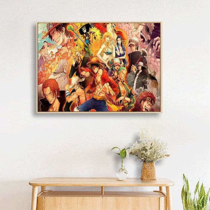 Oil Painting By Numbers Anime Figure DIY Canvas Coloring Picture