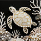 DIY Pearl Painting With Frame - Handmade Self-Adhesive Pearls - Turtle (25*25cm)