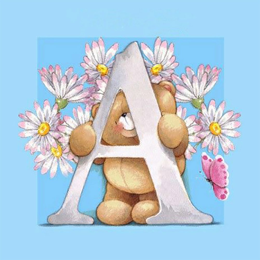 Diamond Painting - Full Round - Letter Bear