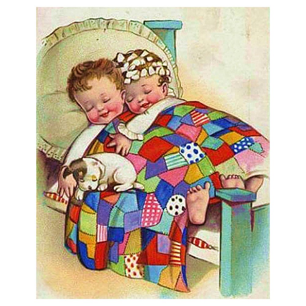 11ct Stamped Cross Stitch Sleeping Baby(48*58cm)
