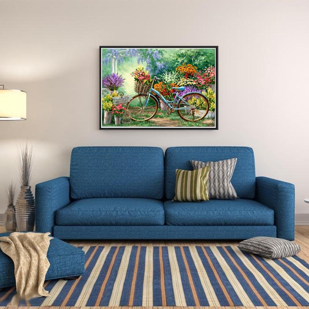 Diamond Painting - Partial Round - Garden Bike