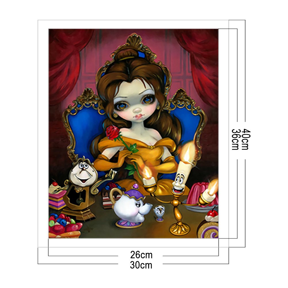 11CT Stamped Cross Stitch - Big Eyes Doll (30*40CM) A