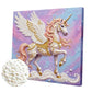 DIY Pearl Painting With Frame - Handmade Self-Adhesive Pearls - Unicorn (25*25cm) B