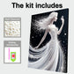 DIY Pearl Painting With Frame - Handmade Self-Adhesive Pearls - Girl (30*40cm) A