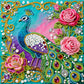 DIY Pearl Painting With Frame - Handmade Self-Adhesive Pearls - Peacock (25*25cm) C