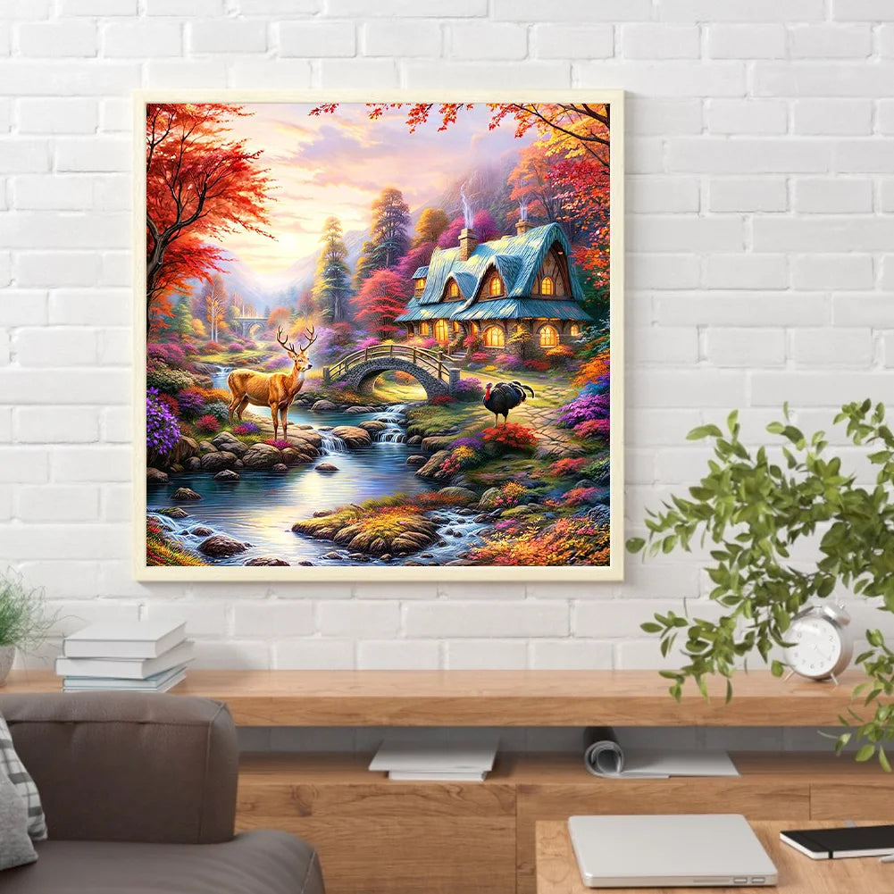 Diamond Painting - Full Round / Square - Forest House