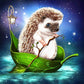 5D Diy Diamond Painting Kit Full Round Beads Hedgehog