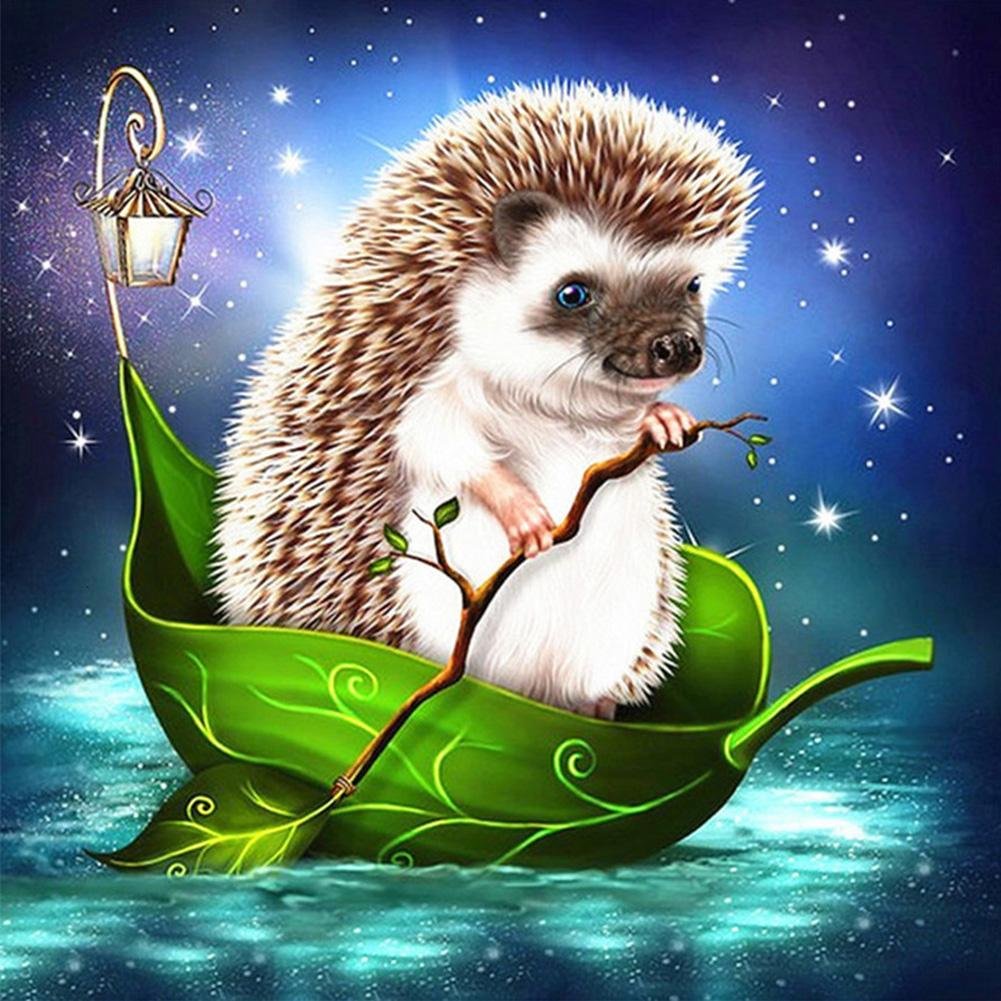 5D Diy Diamond Painting Kit Full Round Beads Hedgehog
