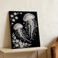 DIY Pearl Painting With Frame - Handmade Self-Adhesive Pearls - Jellyfish (30*40cm) A