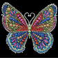 DIY Pearl Painting With Frame - Handmade Self-Adhesive Pearls - Rainbow Butterfly (25*25cm)