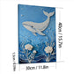 DIY Pearl Painting With Frame - Handmade Self-Adhesive Pearls - Whale (30*40cm) A