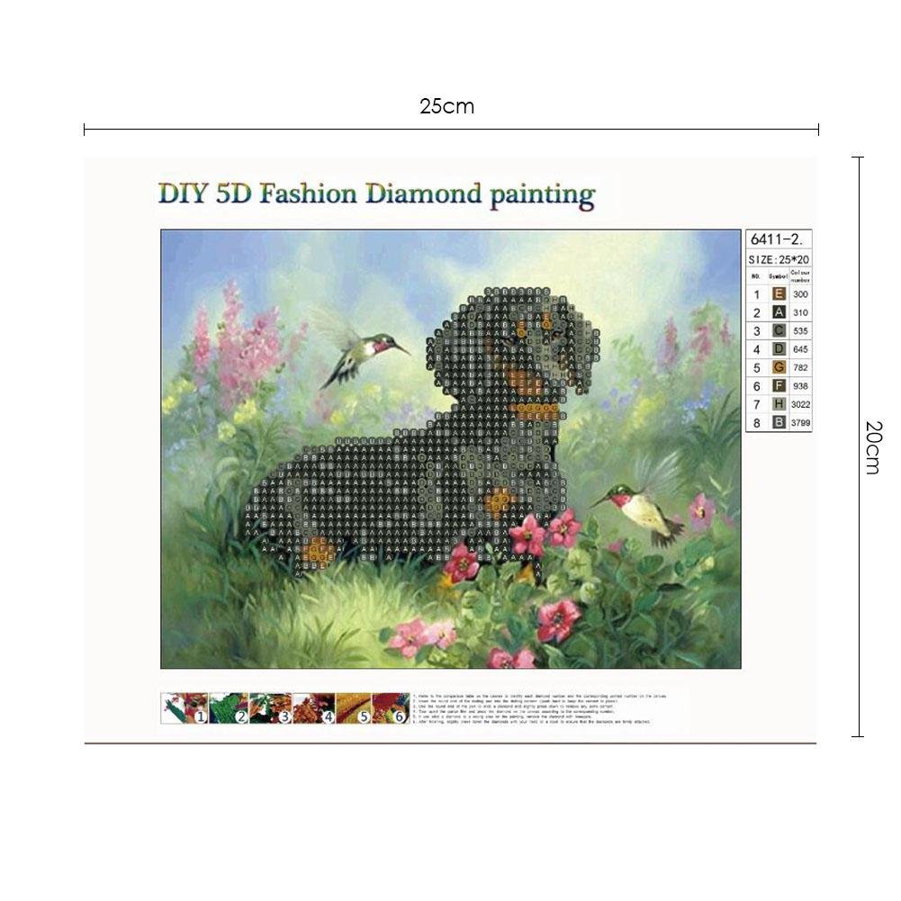 Diamond Painting - Partial Round - Black Dog